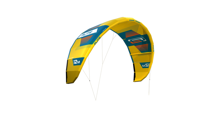 Ocean Rodeo Flite 3S A-Series. Image shows a blue and yellow kite with 'Ocean Rodeo' branding.