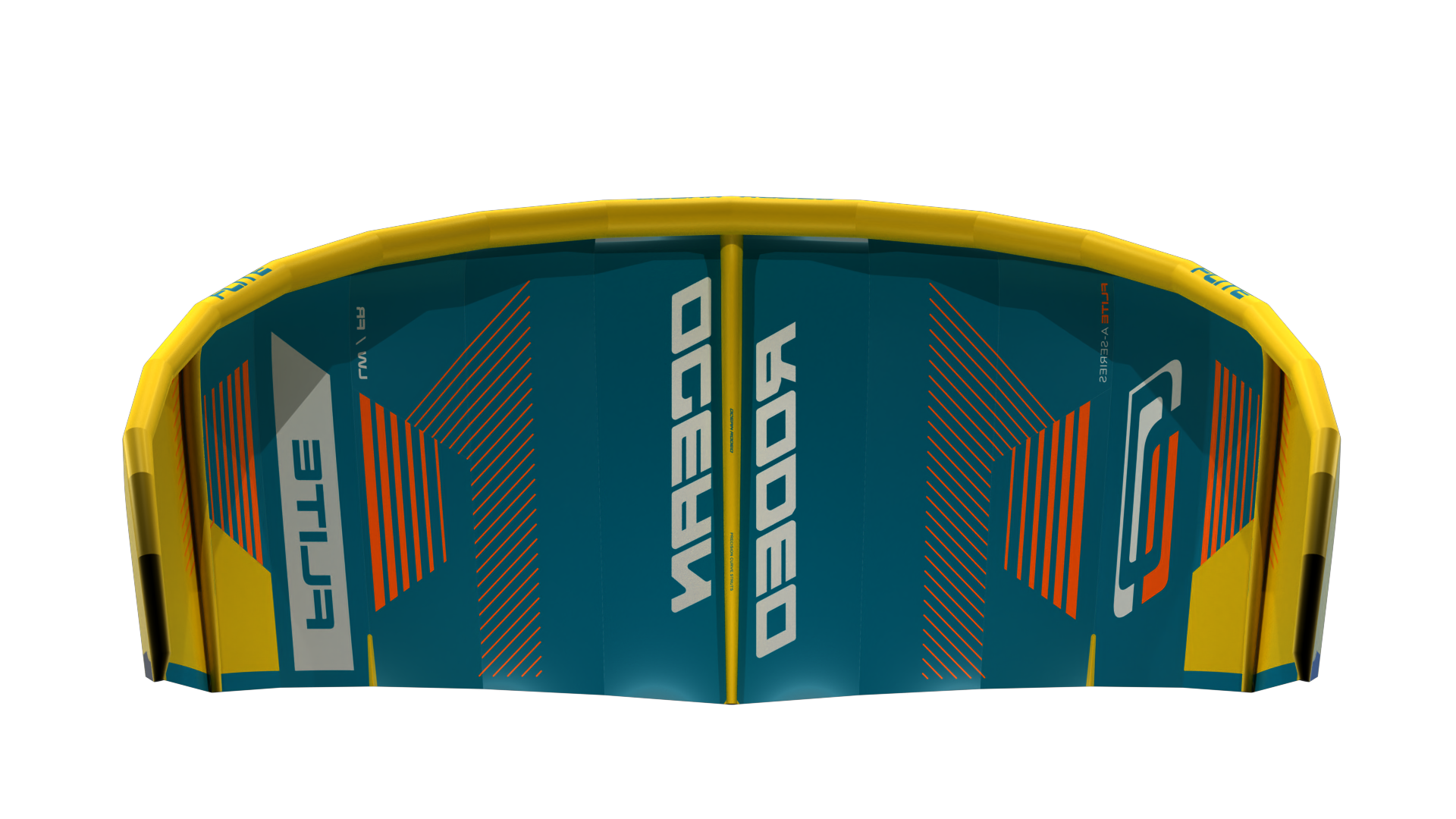 Ocean Rodeo Flite 3S A-Series. Image shows a blue and yellow kite with 'Ocean Rodeo' branding.