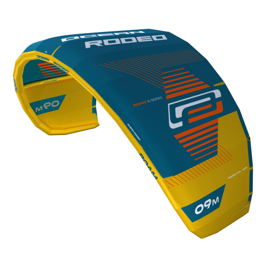 ROAM A-Series (Launch Edition) kite with a 3-strut ALUULA frame - side view - Ocean Rodeo