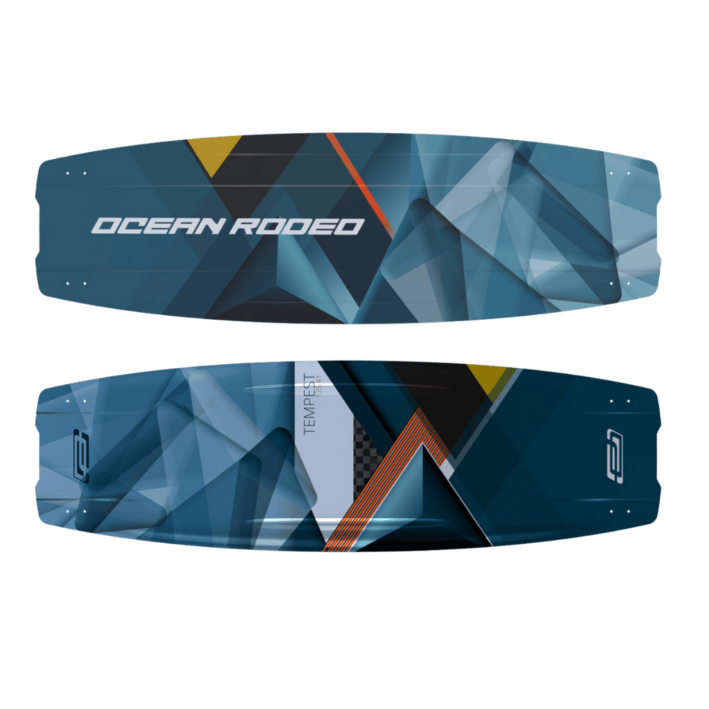 Tempest Big Air and performance freeride twin tip - Ocean Rodeo - top and bottom view